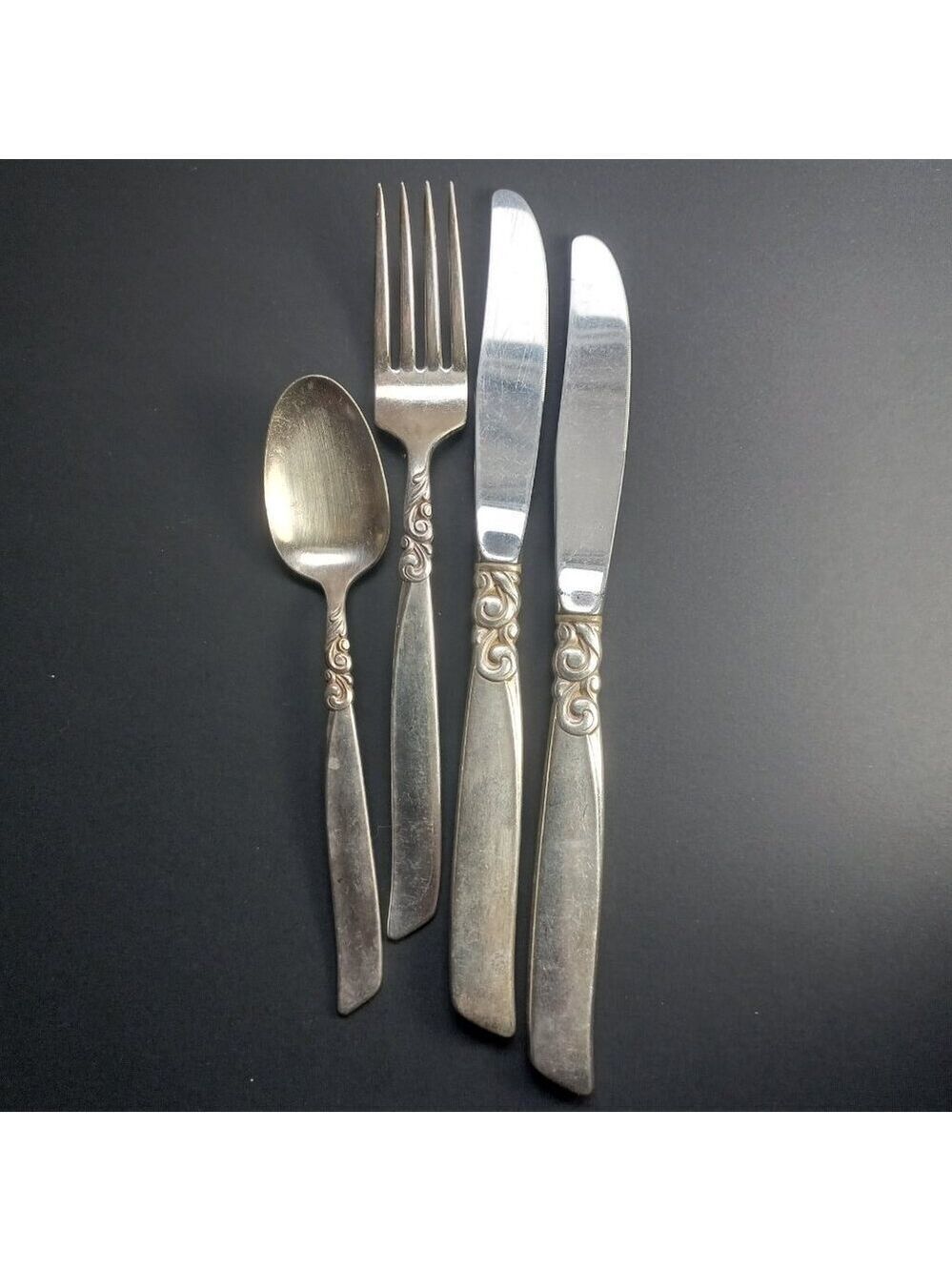 Vintage Oneida Community Plate South Seas Flatware Lot Place Setting Extra Knife